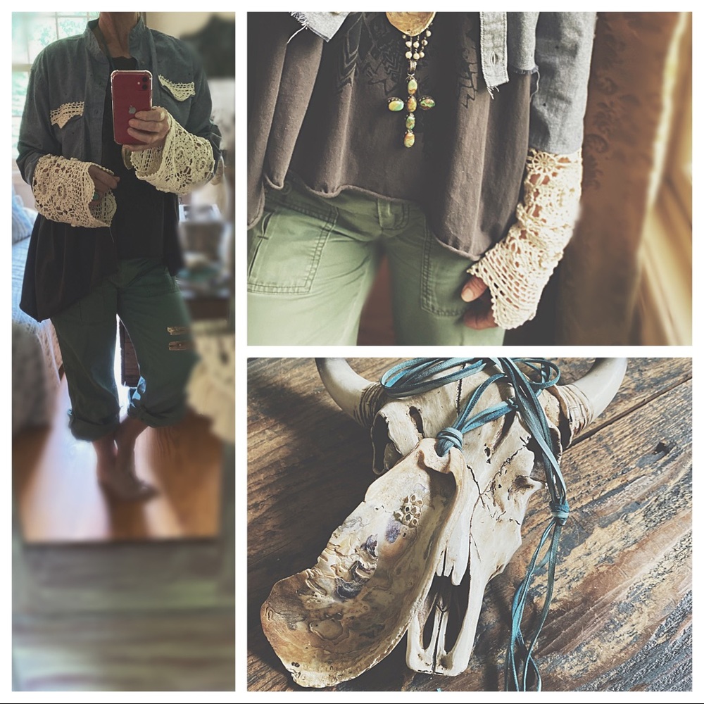 Jacket Macramé  Sleeve & wrap necklace HP🌵 - Picture 5 of 16